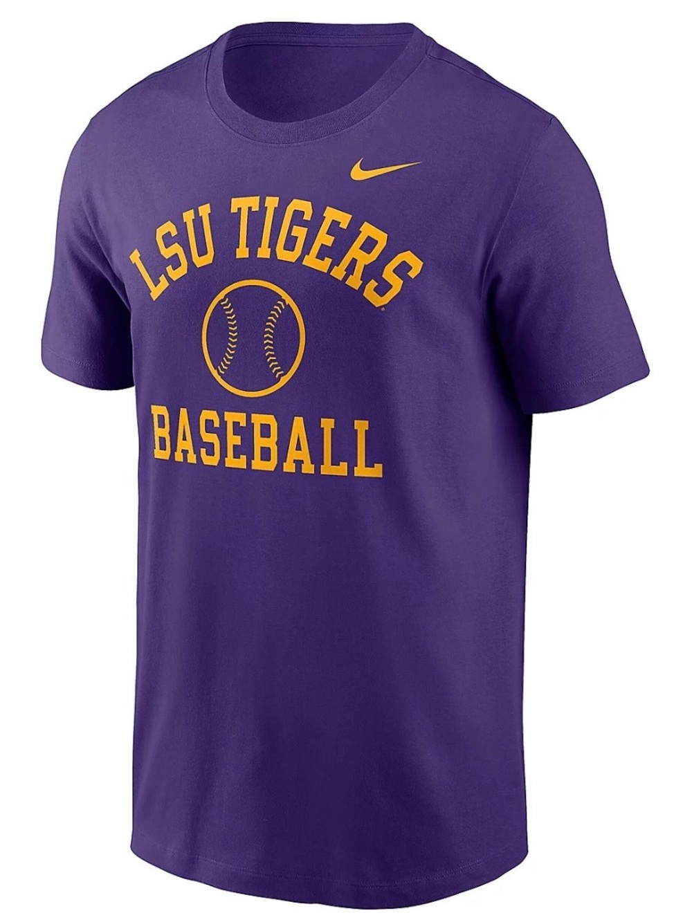 Nike Purple & Gold LSU Tigers Baseball Tee